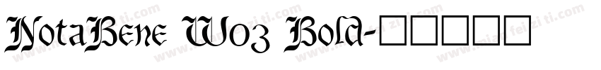 NotaBene W03 Bold字体转换
